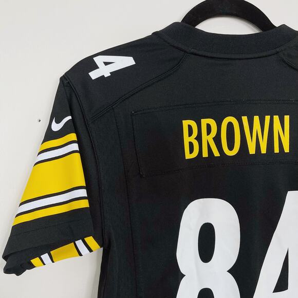 NFL Nike Pittsburgh Steelers On Field Jersey Kids Medium #84 Brown Black Yellow - Picture 6 of 8
